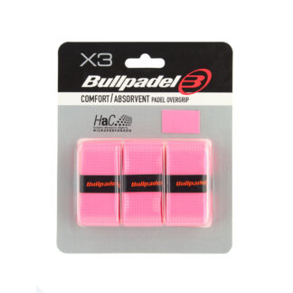 Bullpadel OVERGRIP GB1201 Comfort/Absorvent neon pink – 3er Pack